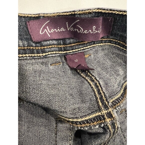 Gloria Vanderbilt Women’s Straight Leg Size 10 Dark Wash Stretch Jeans - Picture 3 of 10